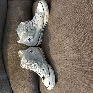 Woman's  Converse Gray Faux Fur Hightops